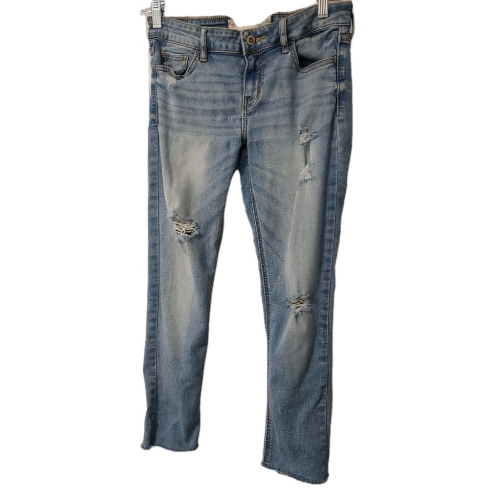 Hollister Jeans Women's Size 5 S Blue Denim  Skinny  Distressed Stretch  W27 L25 - Picture 15 of 15
